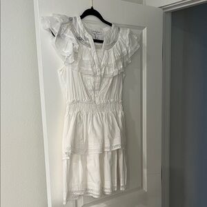 LoveShackFancy by Target White Lace-Trimmed Midi Dress